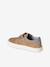 Leather Derby Shoes with Touch Fasteners for Boys beige+navy blue 