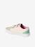 Girls' synthetic trainers with touch 'n' close fastening printed beige 