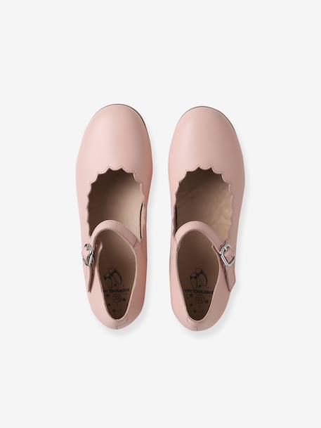 Scalloped Leather Ballerinas for Girls 6629 