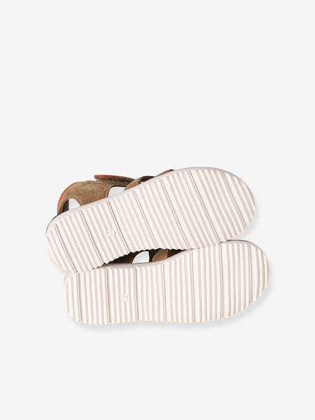 Leather Hook-&-Loop Sandals for Children camel 