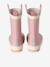 Wellies in Printed Natural Rubber for Children printed beige+printed pink 