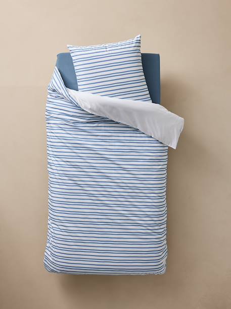 Duvet Cover & Pillowcase Set, SEASIDE printed white 