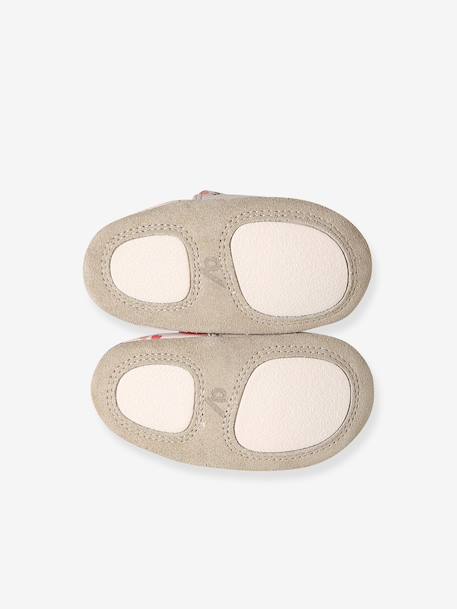 Supple Leather Shoes with Elastic, for Babies gold+night blue+old rose+printed pink+printed white+rosy+set pink 
