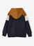 Zipped hooded sweatshirt for boys with colour block design bordeaux red+green+marl grey+medium blue+ochre 