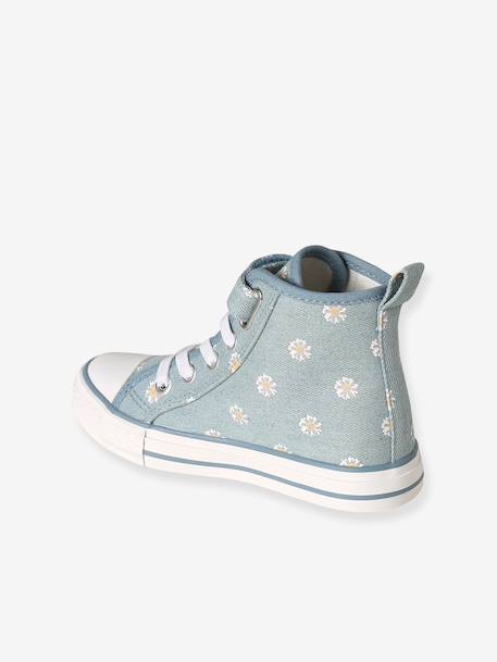 Synthetic high-top trainers for children denim blue 