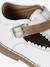Leather Mary Janes for Babies, Designed for First Steps rosy+white 