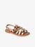 Multi-Strap Leather Sandals for Girls gold 