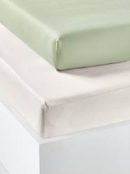 Bedding & Decor-Child's Bedding-Pack of 2 Fitted Sheets in Recycled Cotton for Children