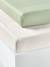 Pack of 2 Fitted Sheets in Recycled Cotton for Children ecru+pale pink+pearly grey+sage green 