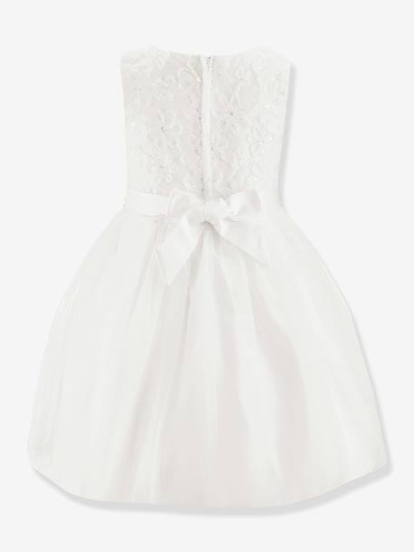 Dress with lace and flowers Happy Girls for girl ecru 