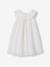 Embroidered Tulle, Flared Dress For Girls white 