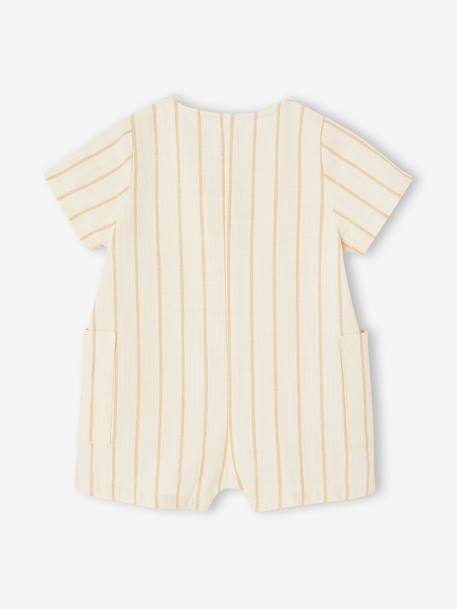 Striped Playsuit for Baby Boys striped beige 