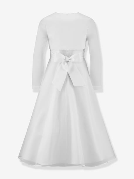 Happy Girls communion dress with pearls & bolero for girl white 