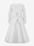Happy Girls communion dress with pearls & bolero for girl white 