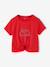 T-Shirt with Fancy Bow for Girls ecru+red+striped blue 