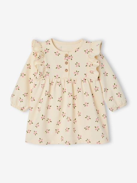 Fleece Dress for Baby Girls ecru 