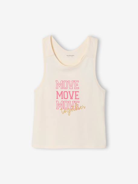 Tank Top & Bra Set for Girls ecru 