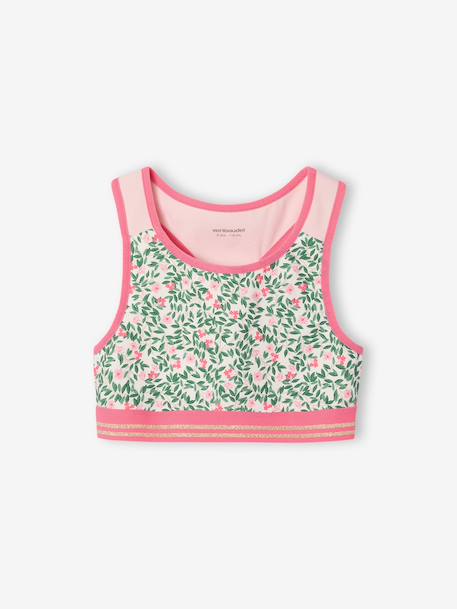 Tank Top & Bra Set for Girls ecru 