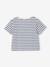 T-Shirt with Fancy Bow for Girls ecru+red+striped blue 