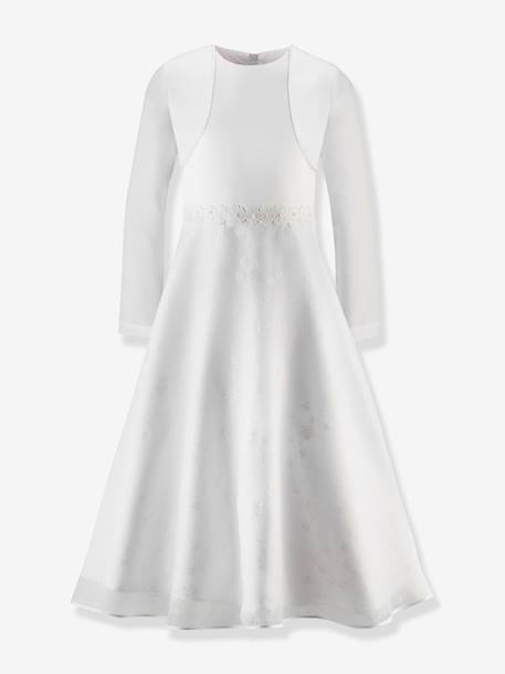 Communion dress with glitter flowers & bolero Happy Girls for girl white 