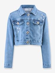 Denim jacket with embroidery Happy Girls for girl -Denim jacket with embroidery Happy Girls for girl