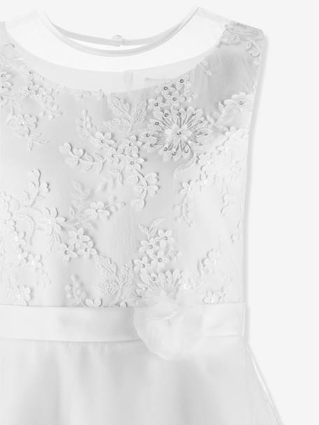 Communion dress with floral embroidery & bolero in plus sizes Happy Girls for girl white 