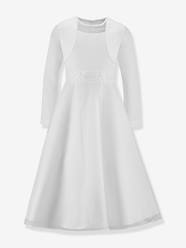 Happy Girls communion dress with pearls & bolero for girl -Happy Girls communion dress with pearls & bolero for girl