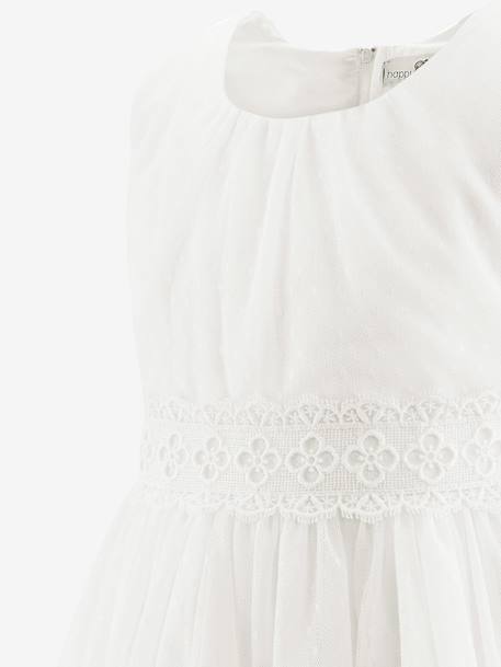 Tulle dress with lace Happy Girls for girl ecru 