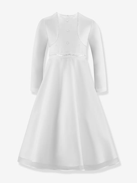 Communion dress with sequins & bolero Happy Girls for girl white 