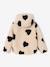 Girls' floral pop hooded sherpa jacket ecru+mauve+vanilla 