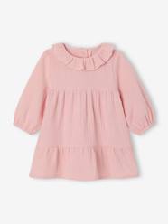 Baby-Baby girl's dress in cotton gauze