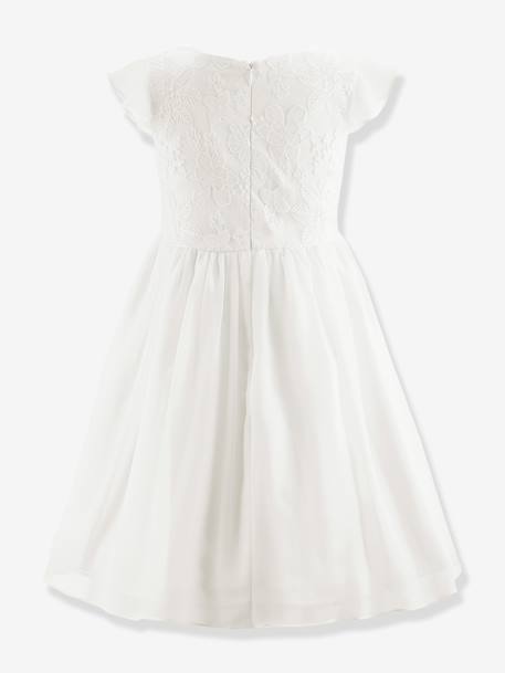 Dress with embroidery and pearls Happy Girls for girl ecru 