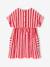 Seersucker Dress for Girls striped red 