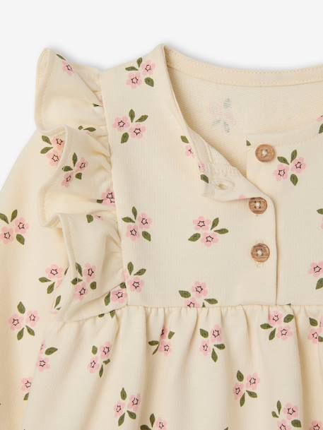 Fleece Dress for Baby Girls ecru 