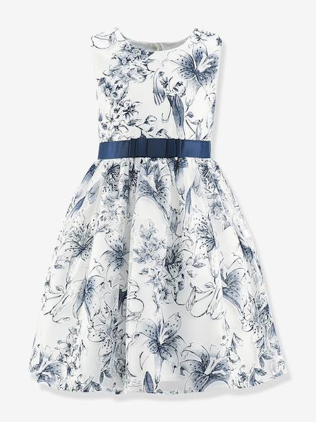 Tulle dress with large flowers Happy Girls for girl navy blue 