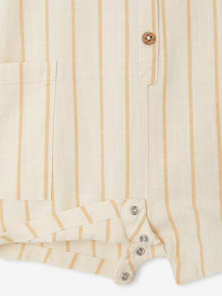 Striped Playsuit for Baby Boys striped beige 
