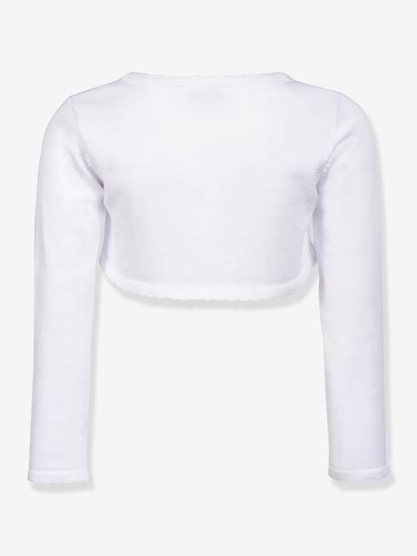 Happy Girls bolero with scalloped edge for girl ecru+navy blue+white 