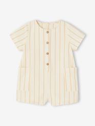 -Striped Playsuit for Baby Boys 
