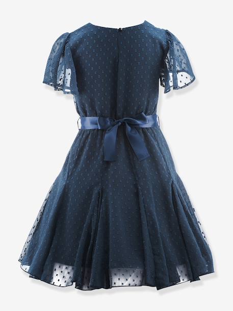 Plumetis dress Happy Girls for girl navy blue 