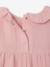 Baby girl's dress in cotton gauze rose 