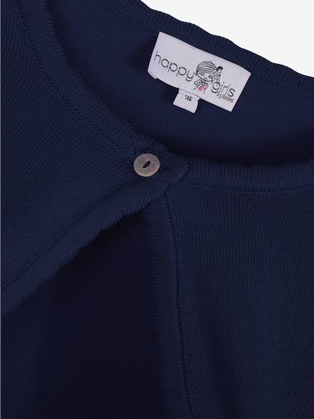 Happy Girls bolero with scalloped edge for girl ecru+navy blue+white 