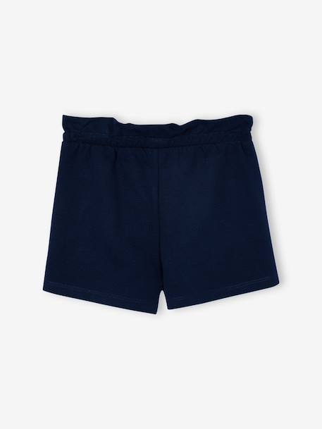 Pack of 2 Pairs of Shorts for Girls aqua green+navy blue+tangerine 