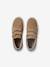Leather Derby Shoes with Touch Fasteners for Boys beige+navy blue 