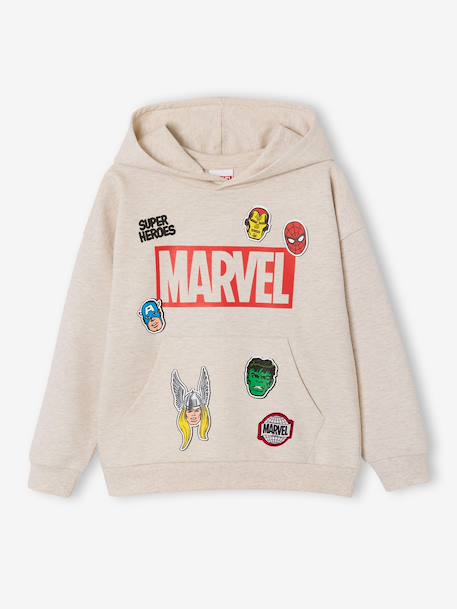 Boys' AVENGERS hooded sweatshirt marl beige 