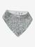 3 Bandana-Style Bibs in Cotton Gauze Brown+cappuccino+ecru+grey blue+Light Green+pale pink+printed beige+sage green+White/Print 