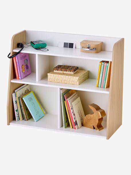 Book and toy storage unit YEL white 