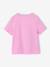 Girls' printed short-sleeved t-shirt ecru+mauve+rose+sage green 