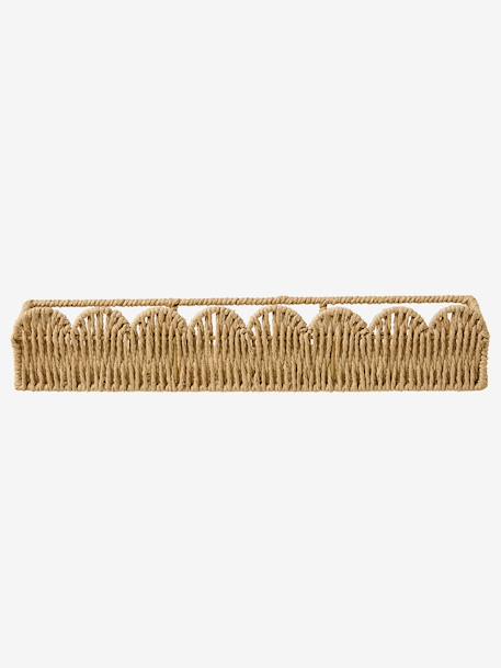 Scalloped paper rope shelf beige 