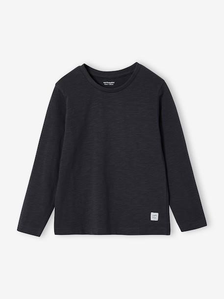 Long Sleeve Colour Top for Boys anthracite+Blue+fir green+Green+navy blue+yellow 