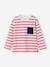 Striped Long Sleeve T-Shirt for Boys aqua green+ecru+red 